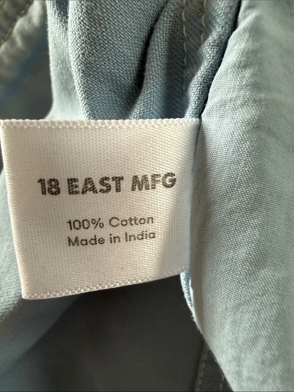 18 east - PLAZA TECH CARGO PANT - Baby blue 100% Cotton - size Medium